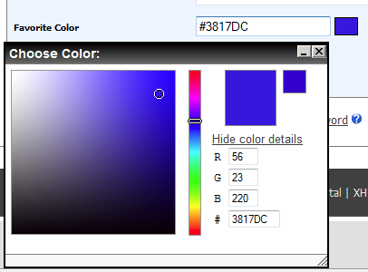 Color Picker Screen shot