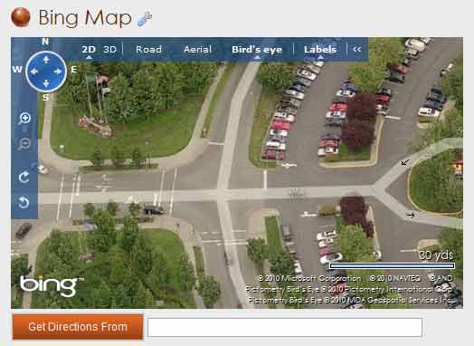 Bing Map Screen shot