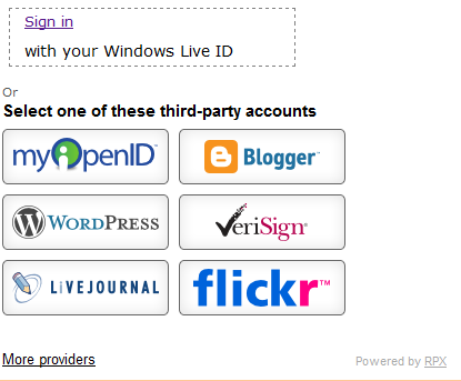 second page of rpx providers