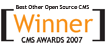 mojoPortal Wins the 2007 Open Source CMS Awards Best Non-PHP Open Source CMS