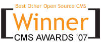 mojoPortal Wins the 2007 Open Source CMS Awards Best Non-PHP Open Source CMS