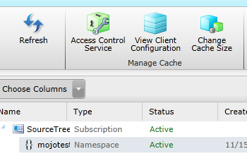 cache client configuration button