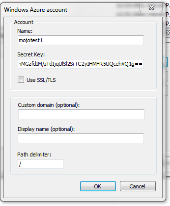 configure your azure storage account in cloudxplorer