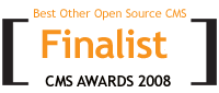 mojoPortal was aFinalist in the 2008 CMS Awards