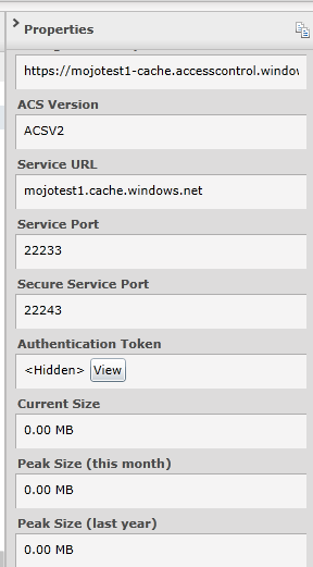 cache properties