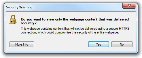 ie 8 insecure content warning