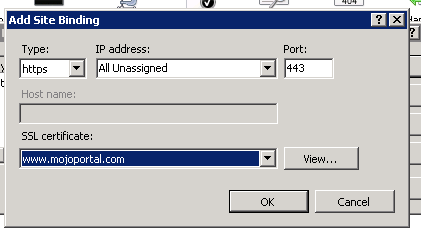 ssl host header disabled